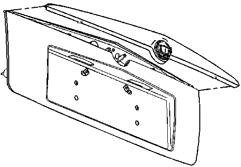 Cadillac CTS third brake light, rear panel